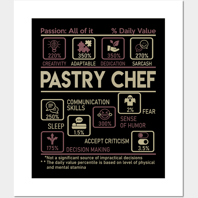 Pastry Chef T Shirt - Multitasking Daily Value Gift Item Tee Wall Art by candicekeely6155